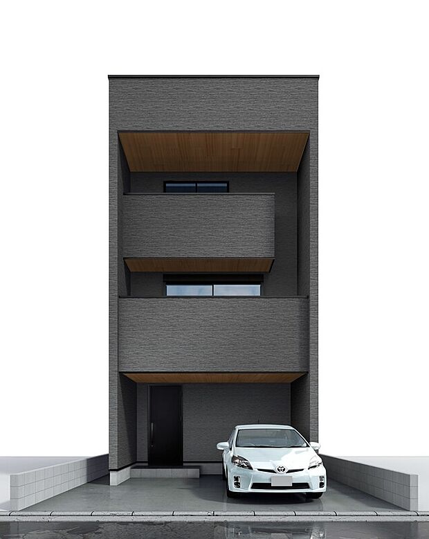 スタイリッシュなデザインに加え、雨にも日差しにも強い、頼れるビルトインガレージ付きの家です♪