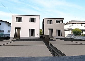 高松市太田上町建売(5)(6)　駐車場6台可　ZEH住宅 外観