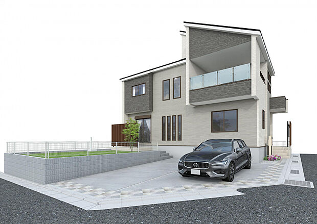 外観パース 外構充実プラン(^^♪