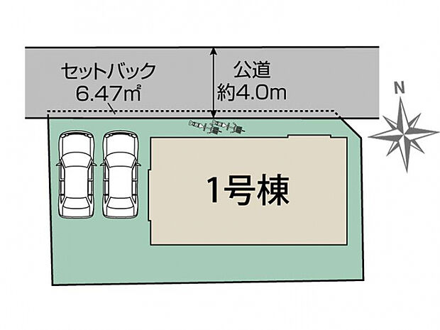 宇都宮市五代3丁目1棟 区画図