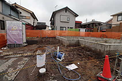 1号棟　外観（基礎工事中）