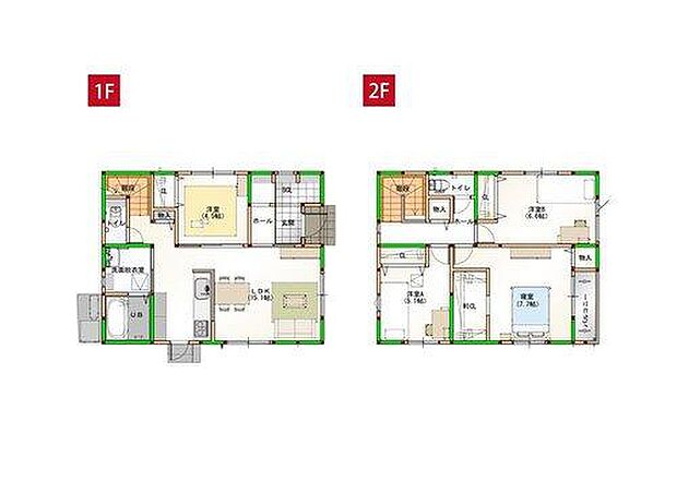 家事効率にこだわった4LDKのコンパクトハウスです♪※施工事例です。実際の建物とは異なります。