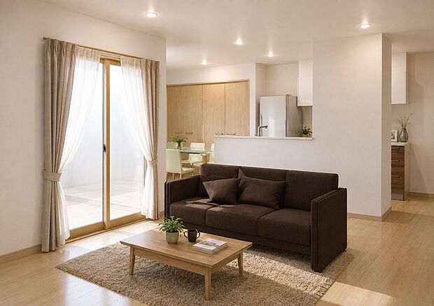 外壁や壁紙の色をお好みでセレクトできます。自分らしいスタイルを住まいに反映できるので、より快適で愛着のわく空間に。家族みんなの理想を形にしましょう！※画像は完成イメージパースです。