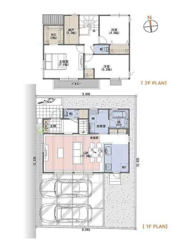 ■3LDK＋WIC＋納戸＋階段下収納