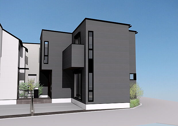 【完成予想外観（B号棟）】■外観パースは完成予想の為、イメージとなります。