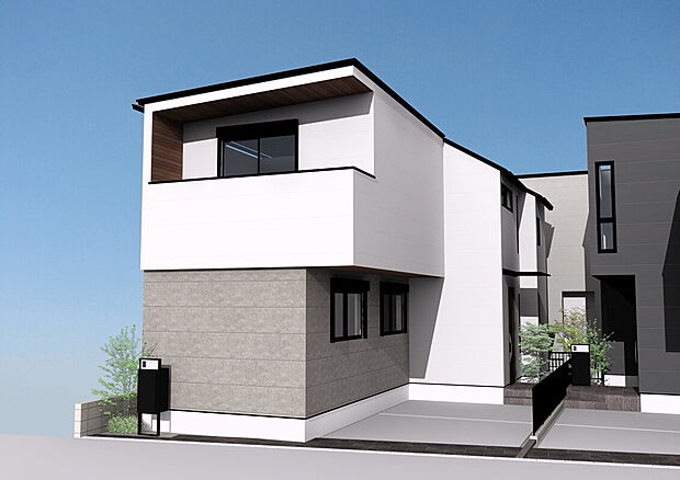 【完成予想外観（C号棟）】■外観パースは完成予想の為、イメージとなります。