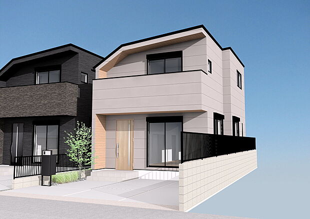 【外観予想図（B号棟）】■外観パースは完成予想の為、イメージとなります。