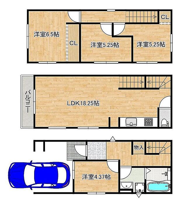 広々4LDKのゆとりある住まい!子供部屋や趣味のお部屋も作れます!