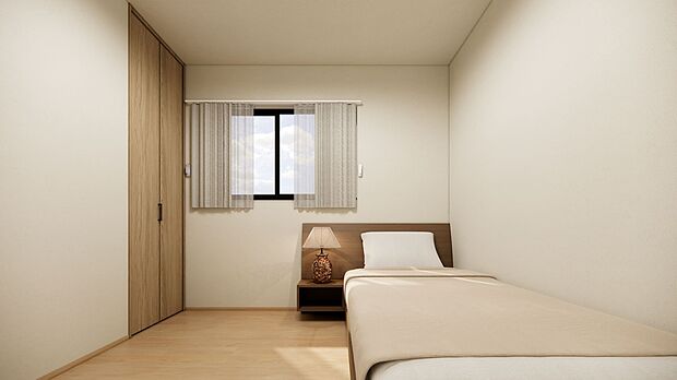 【【 洋室(A号地) 】】各洋室2部屋にもしっかり収納スペースがございますので、お部屋をスッキリご利用いただけます。※パースはイメージです。