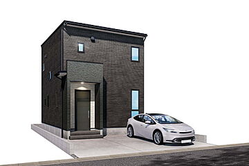 【福井市大宮4丁目B棟】ZEH仕様の高断熱・太陽光パネル5.64kw搭載の新築一戸建て 外観