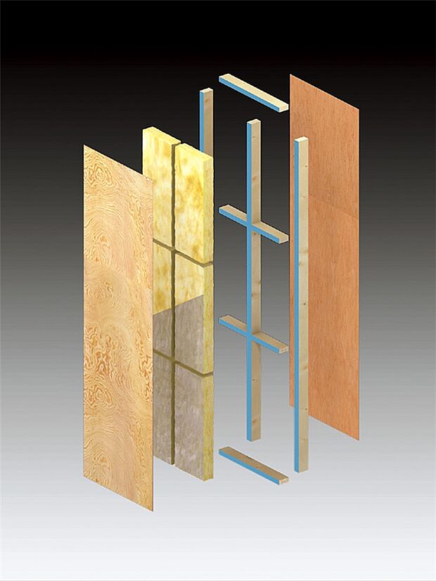 【優れた断熱性能】南極昭和基地で培われた高断熱な住まいを実現。
ミサワホームでは木質パネルの工場生産時に、柔らかくて軽量なグラスウールをすき間なく充填。また、外気と通気のある通気層を木質パネルの外側に設けるので、外気は壁の中を流れませんから、パネル内への外気の侵入による冷暖房熱のロスも少なく、高い断熱性を維持します。