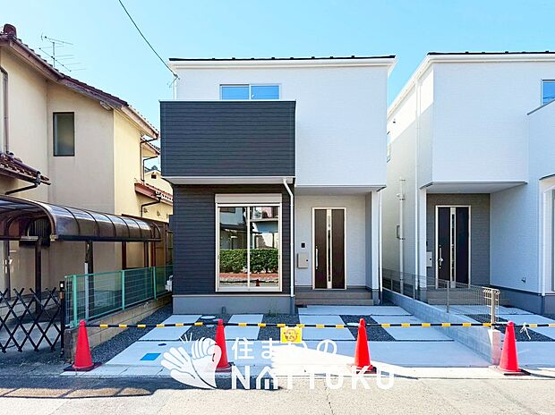 【現地写真(外観)【2号地】】断熱性、気密性を高める工夫で一年中ずっと心地よく暮らせる、高気密・高断熱です。