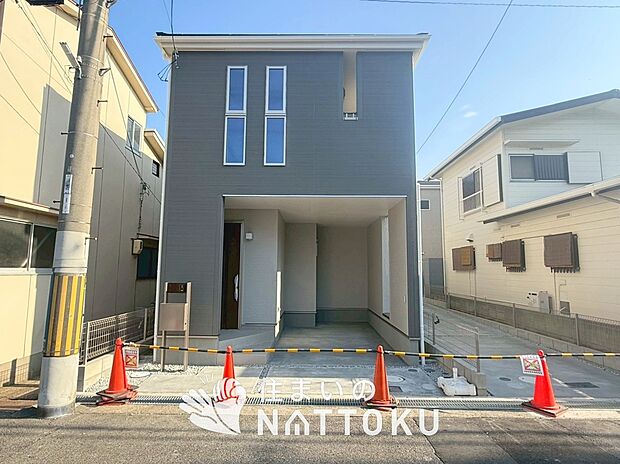 【現地写真（外観）【１号地】】耐震等級最高「３」取得で基準の１.５倍の性能・耐震強度で安心できます。