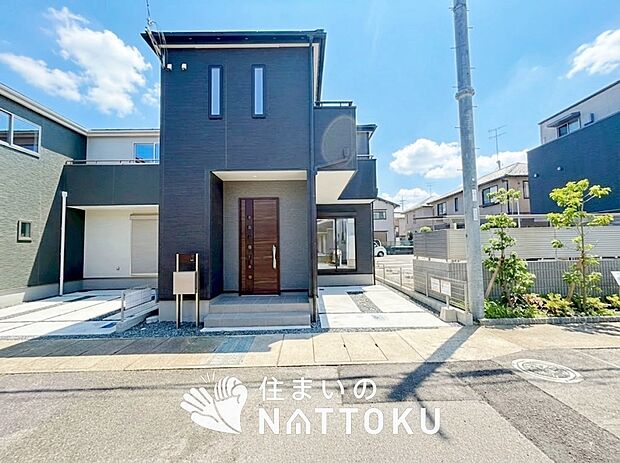 【現地写真（外観）【３号地】】断熱性、気密性を高める工夫で一年中ずっと心地よく暮らせる、高気密・高断熱です。