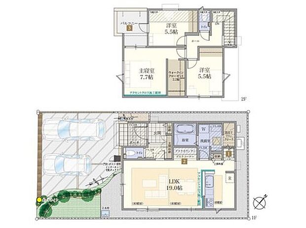 【11号棟】
19.0帖の陽あたり良好なLDKからサニタリールームまでの行き来がスムーズな家事ラク動線のプラン。
汎用的に利用できる「デスクコーナー」も嬉しい設備です。