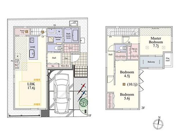 (1号棟)、価格 未定 、3LDK、土地面積100.21m2、建物面積92.14m2
