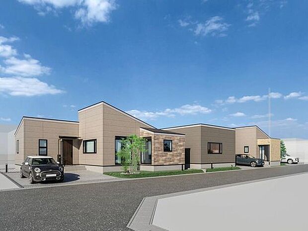 【【街並み完成イメージ】】全10邸の平屋の街が、千葉市緑区高田町に誕生します。
※画像はイメージパースのため実際と異なる場合がございます