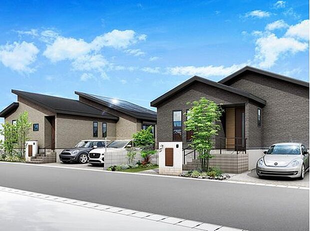 【完成イメージ】
大型タウン内にGX志向型住宅の平屋が限定1邸で誕生します。
※完成イメージのため実際と異なる場合がございます
※分譲済み完成イメージとなります