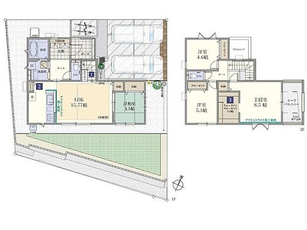 【4LDK】【6号棟】
床暖房&太陽光発電で快適&省エネ
LDKと繋がる和室は客間やお子様の遊びのスペースとして活用できます
リビング階段はコミュニケーションが図りやすいプランです!