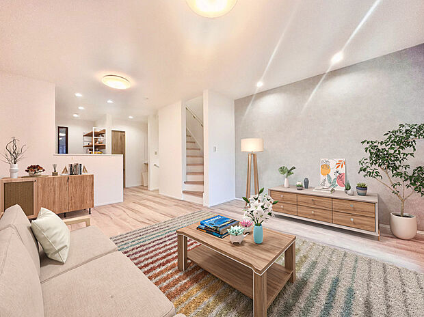 C号棟リビング
※配置してある家具はCGによるイメージです。