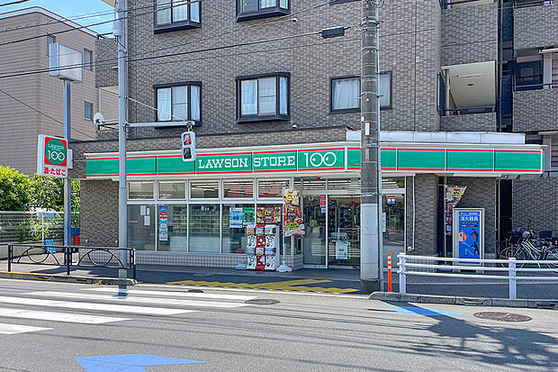 ローソンストア100葛飾東堀切二丁目店（現地より徒歩4分）