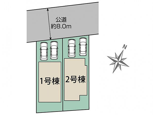 札幌市豊平区月寒東2条3丁目2棟 区画図