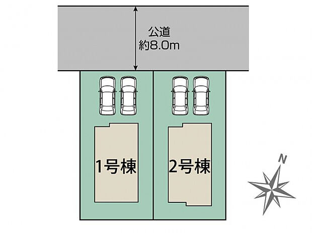 北広島市青葉町4丁目2棟 区画図
