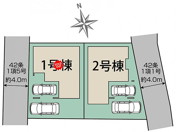 仙台市青葉区高松1丁目2棟 区画図