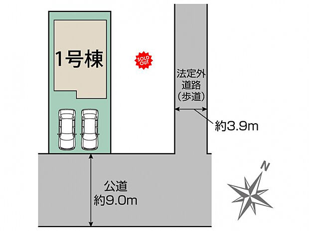 仙台市泉区南中山3丁目2棟 区画図