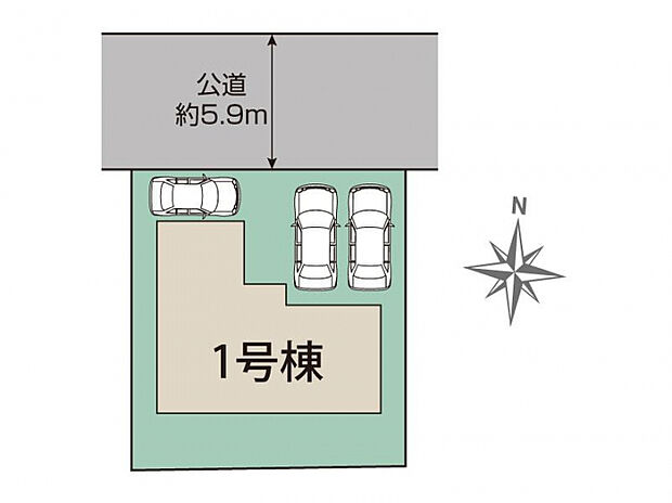 仙台市太白区日本平3期1棟 区画図