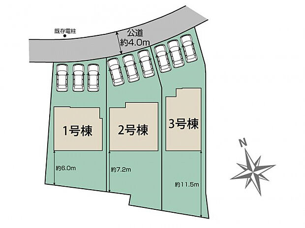 郡山市東原1丁目3棟 区画図