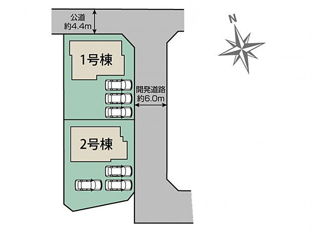 中央市西花輪2期2棟 区画図