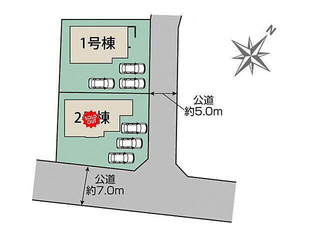 甲斐市竜王新町2棟 区画図