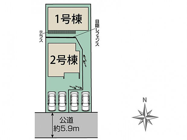 半田市大松町2丁目2棟 区画図