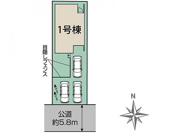 岩倉市石仏町天王1棟 区画図