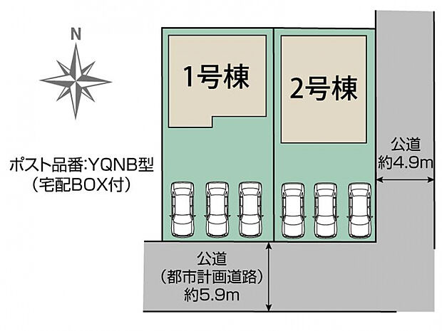 一宮市小信中島2棟 区画図