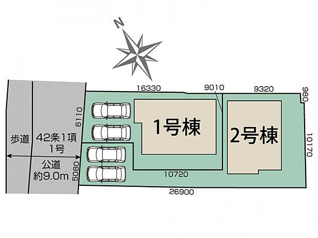 乙訓郡大山崎町大山崎堀尻2棟 区画図