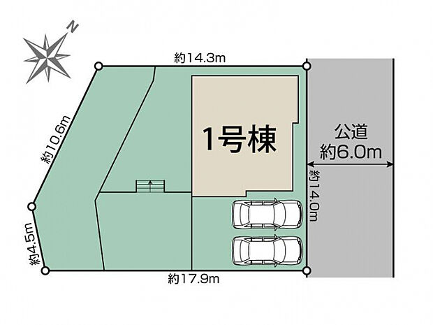 香芝市西真美2丁目1棟 区画図