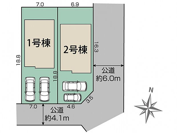 枚方市長尾台2丁目2棟 区画図