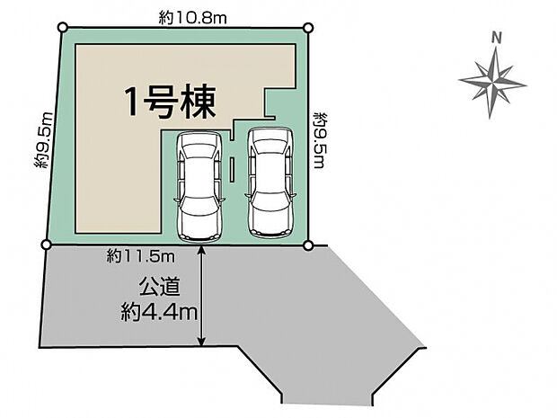 奈良市三条栄町1棟 区画図