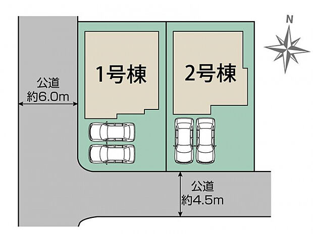 安佐北区口田南4丁目2棟 区画図