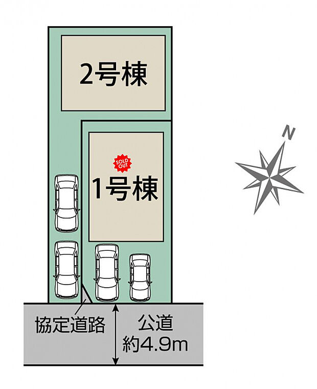 広島市西区草津東1丁目2棟 区画図