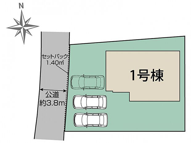 熊本市北区清水東町3期1棟 区画図