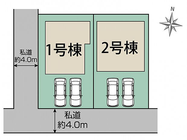 熊本市中央区渡鹿3丁目2棟 区画図