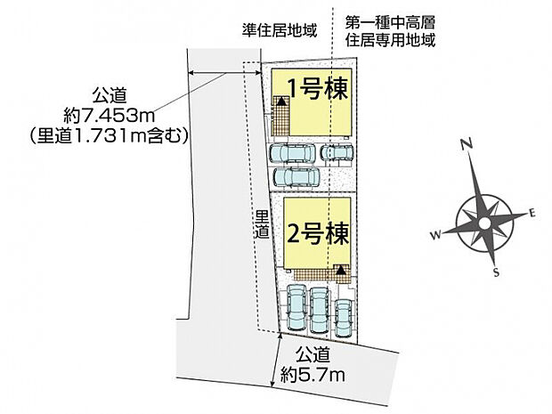 沖縄市美里4丁目2棟 区画図