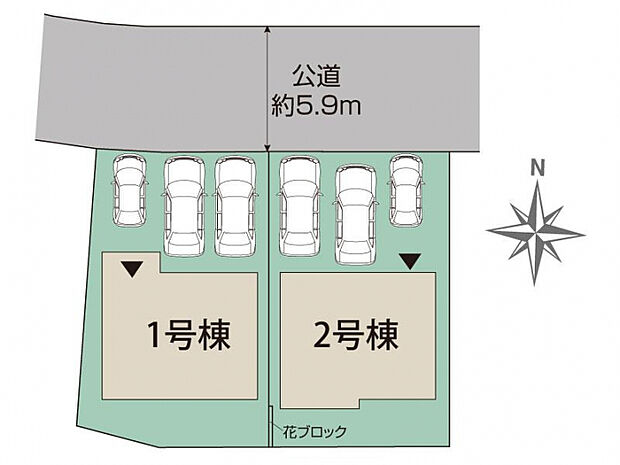 沖縄市松本2丁目2棟 区画図