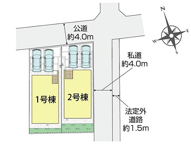 岡山市中区東川原2棟 区画図