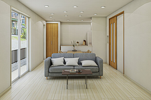 【【西庄7-7-1~6-A】内観パース】料理中もコミュニケーションが取りやすく自然と会話がうまれる対面式です。