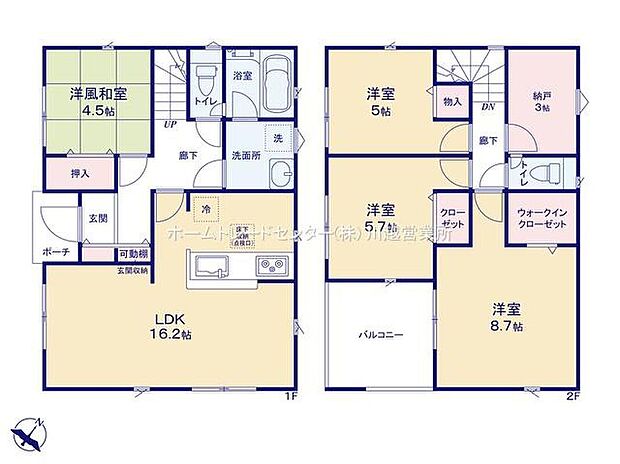 (７号棟)、4LDK+S、土地面積163.14m2、建物面積98.81m2