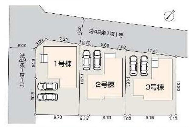 東武越生線「一本松」駅徒歩７分♪毎日の通勤通学に便利な立地です！敷地４７坪超え・南庭付きのゆとりあるお住まい♪駐車場２台分あり、駐輪場や来客用の駐車スペースとしてもお使いいただけます。